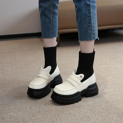 Platform Elastic Sock Boots