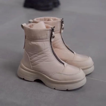 Front Zipper Comfort Boots