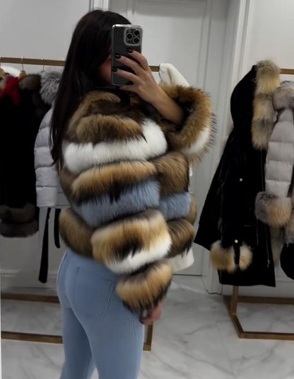 Gradient Fur Coat