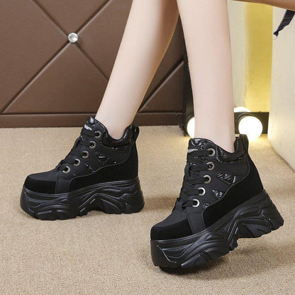 Heightening Lace-Up Chunky Shoes