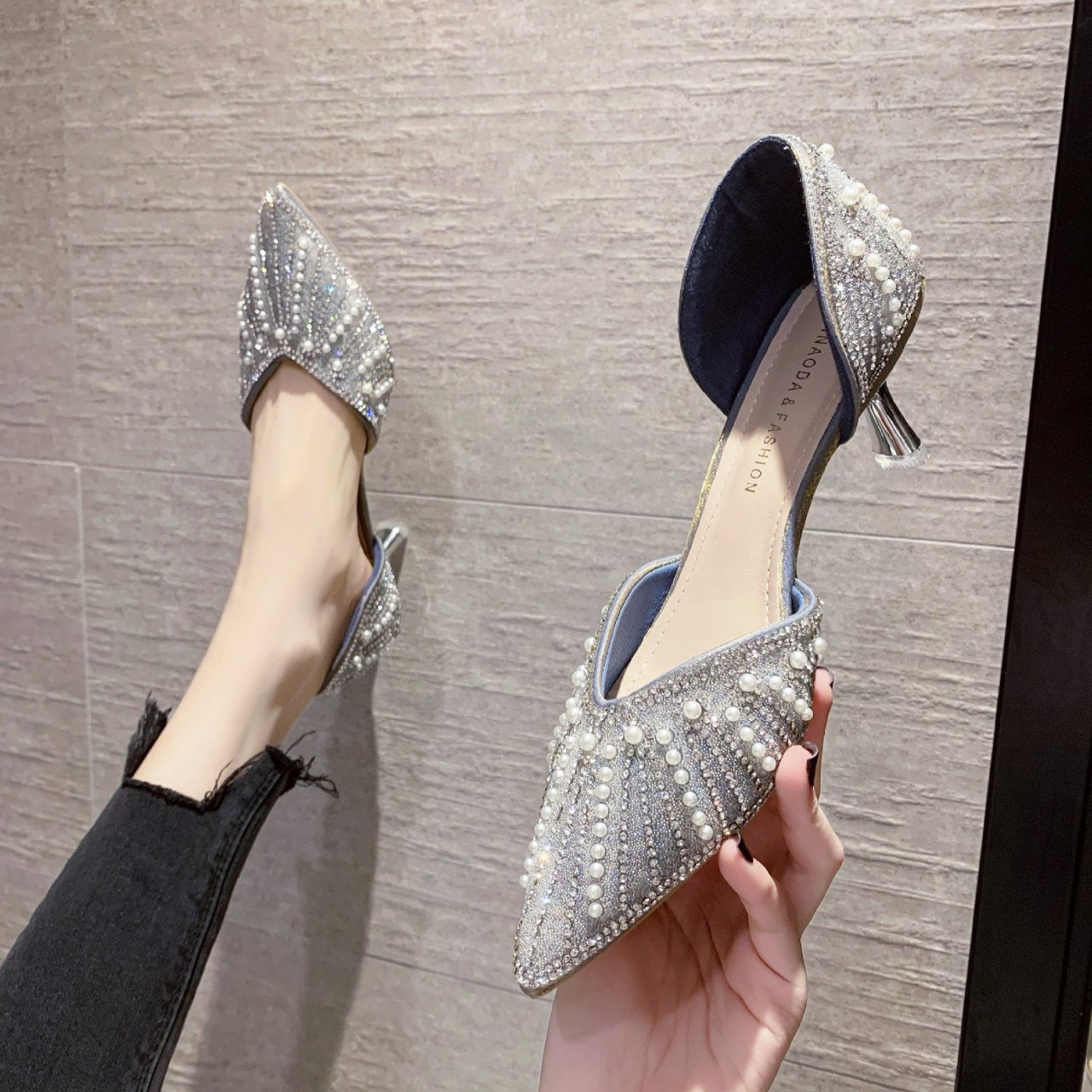 Elegant Pearls Soft Shoes