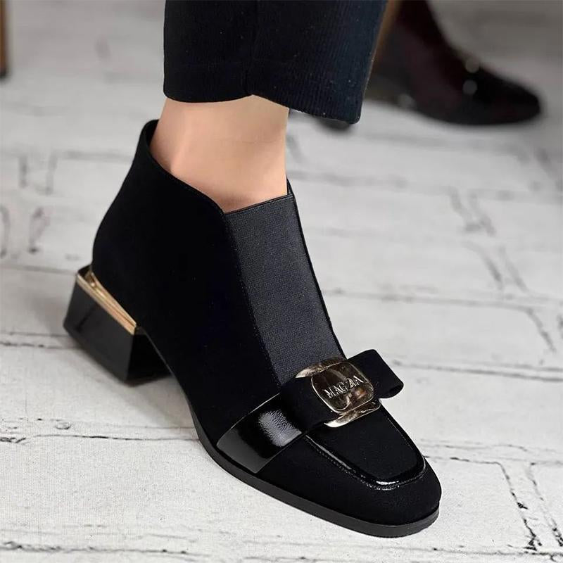 Black Low-Heel Shoes