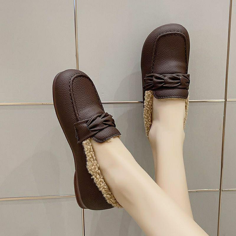 Flats Leather Slip-on Casual Shoes