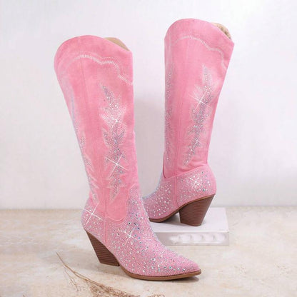 Rhinestone Casual Boots