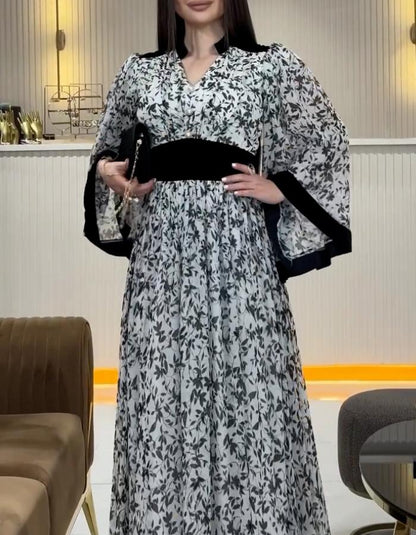 Floral Large Sleeve Dress