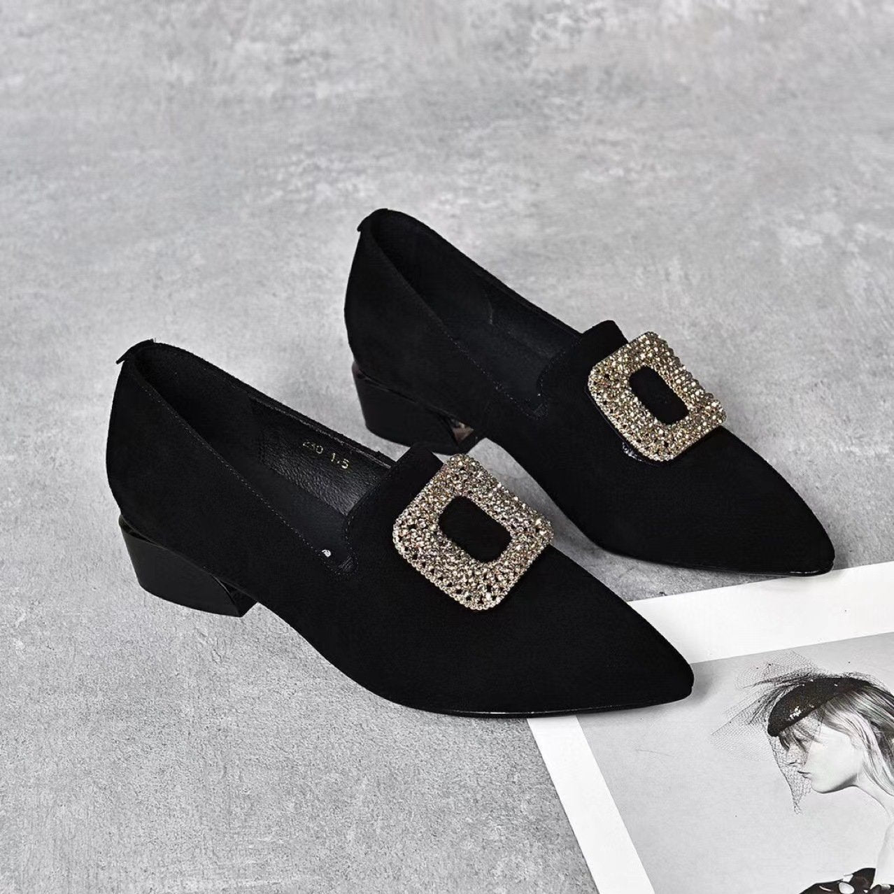 Soft Sole Low Thick Heel Shoes