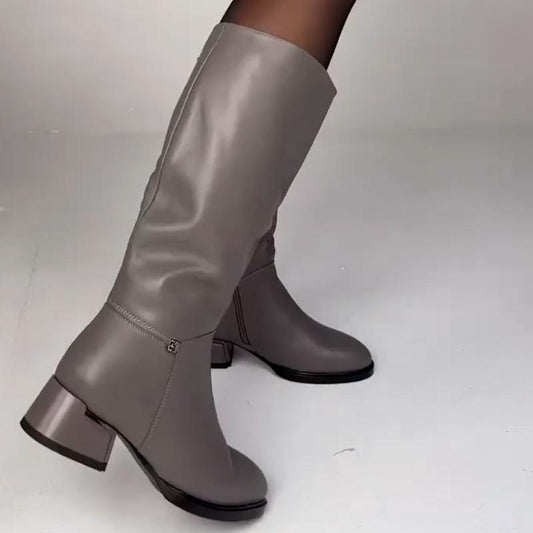 Gray Padded Boots