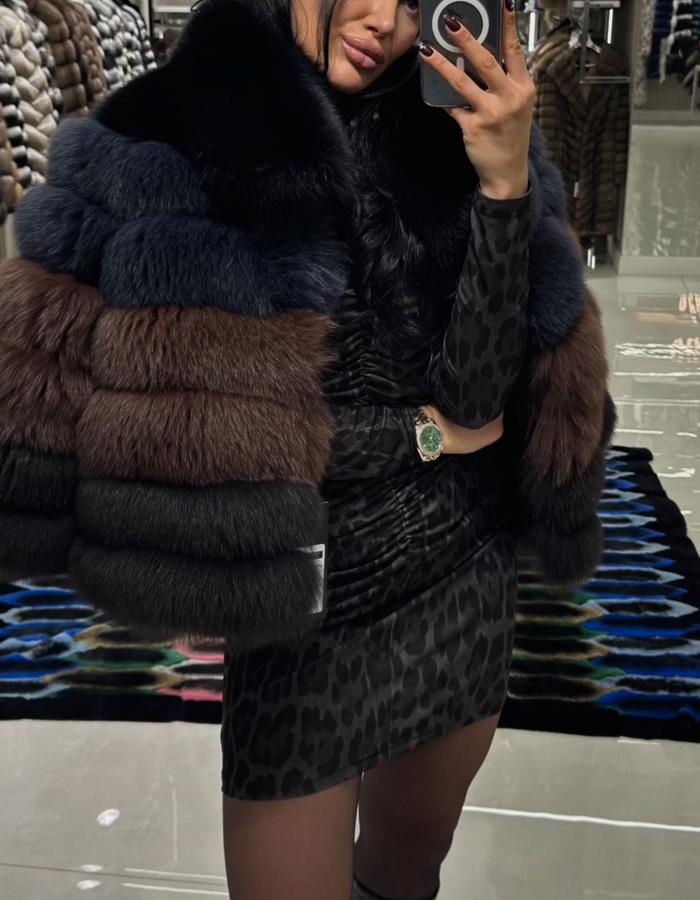 Multi-Color Fur Short Coat