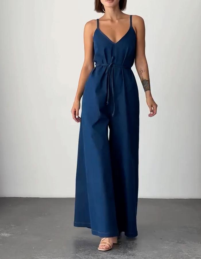 Denim Loose Jumpsuit