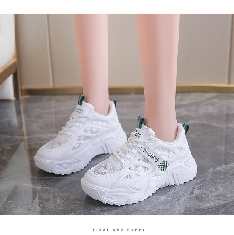 Mesh Breathable Lace-Up Sneakers