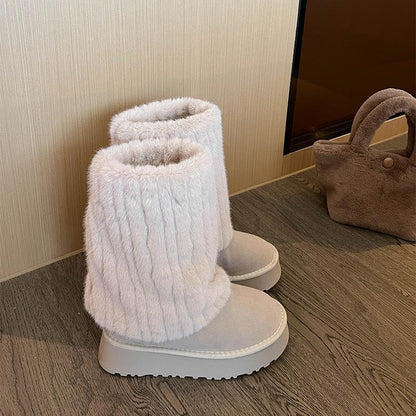 Fur Versatile Non-Slip Snow Boots