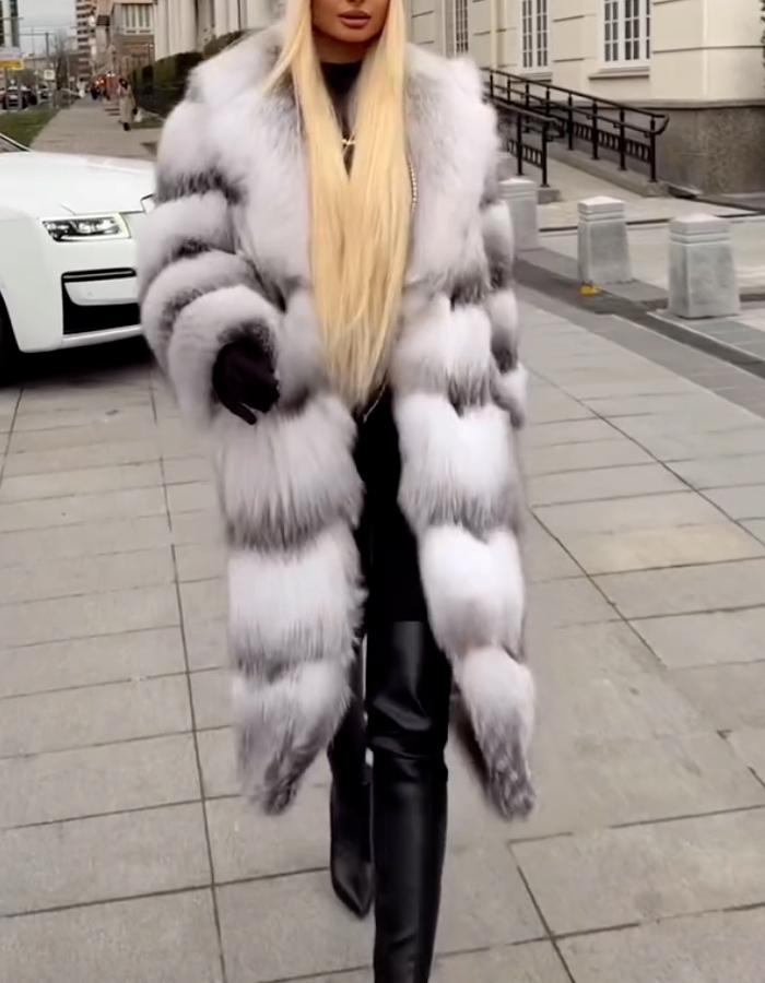 Furry Warm Long Coat