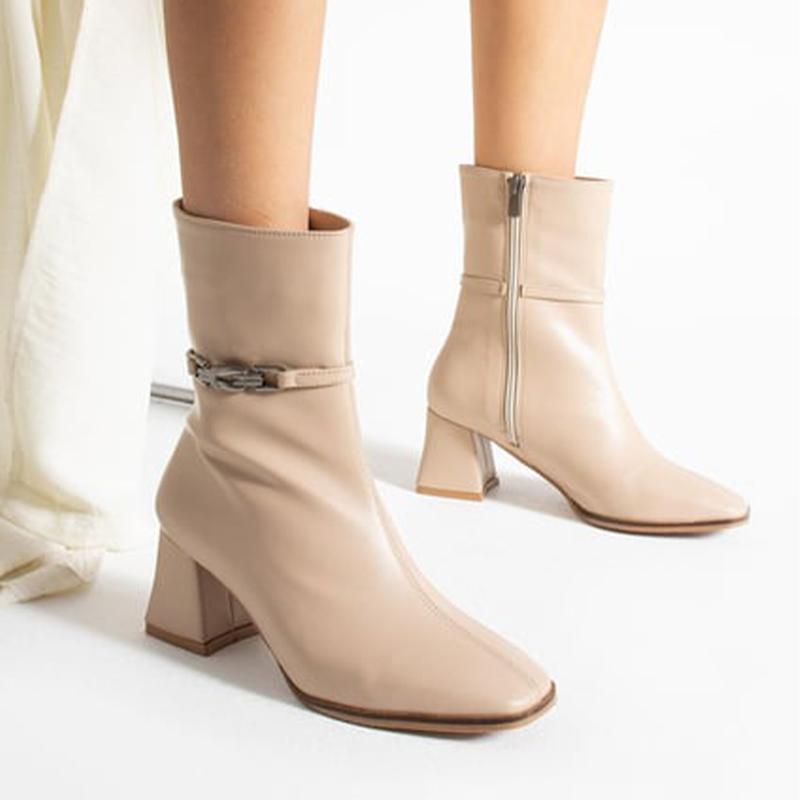 Side Buckle Chunky Boots