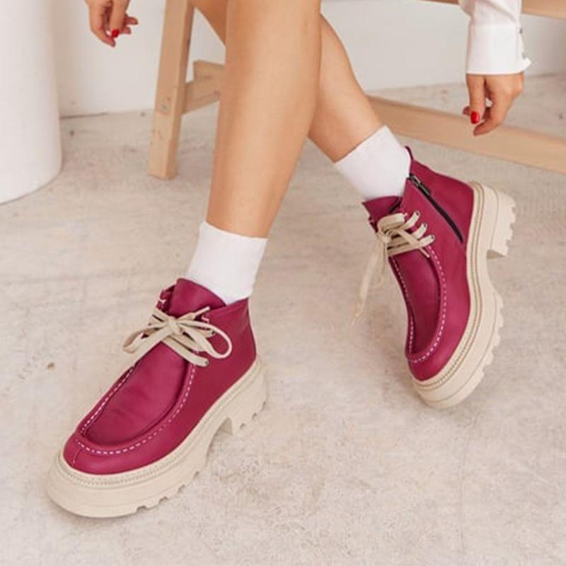 Lace-Up Leather Casual Shoes