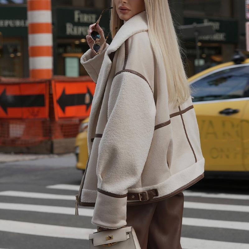 Beige Casual Coat