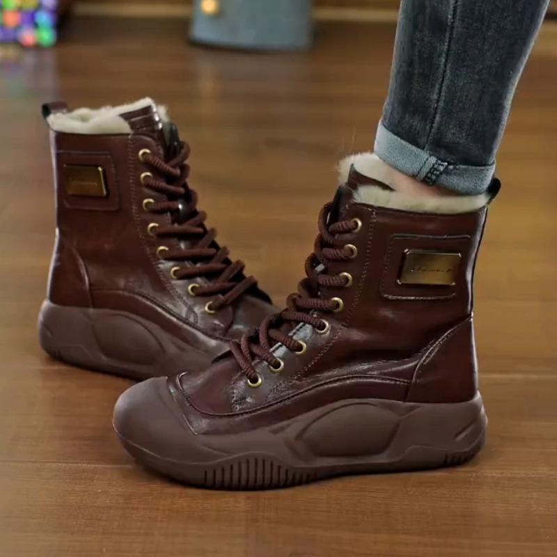 Warm Leather Comfy Boots