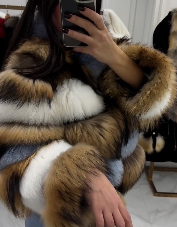 Gradient Fur Coat