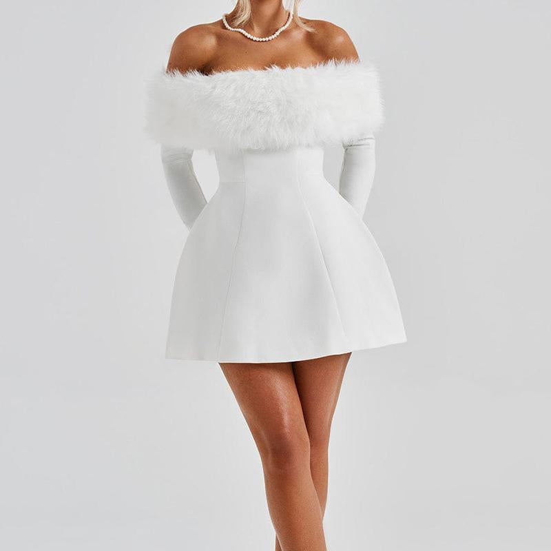 White Fur Dress