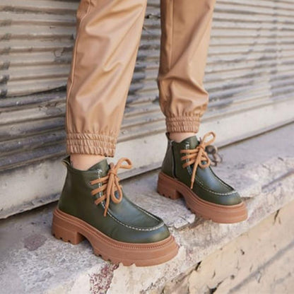 Lace-Up Leather Casual Shoes