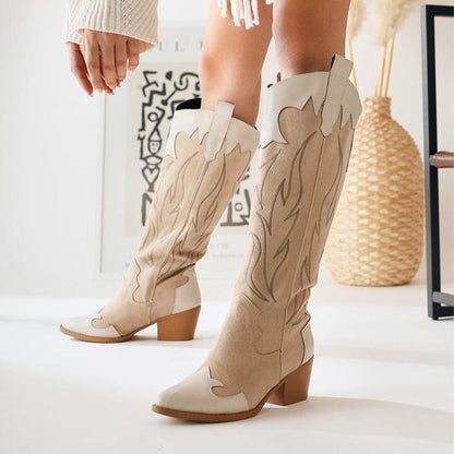 Embroidered Versatile Boots