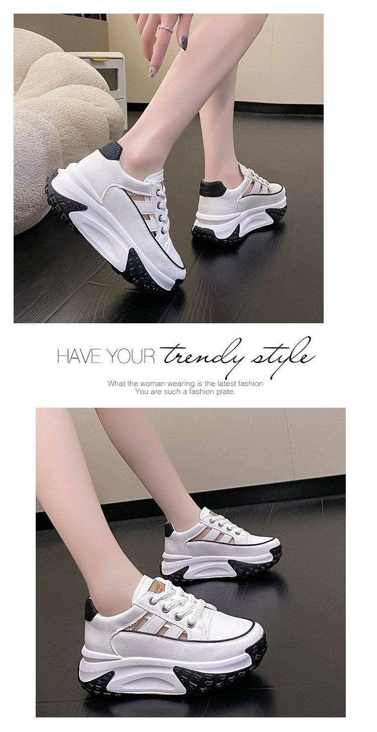 Hollow Casual Thick-Sole Shoes