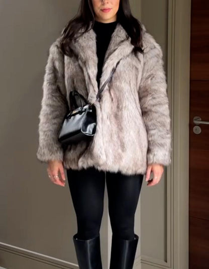 Comfortable Fur Casual Coat