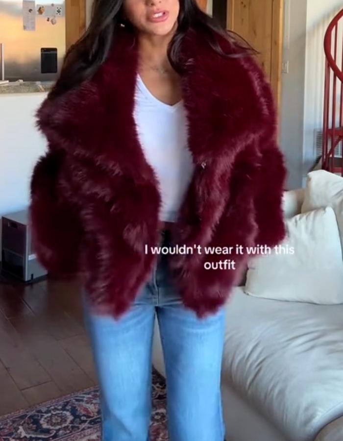 Solid Color Fur Coat