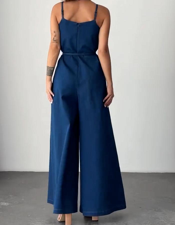 Denim Loose Jumpsuit