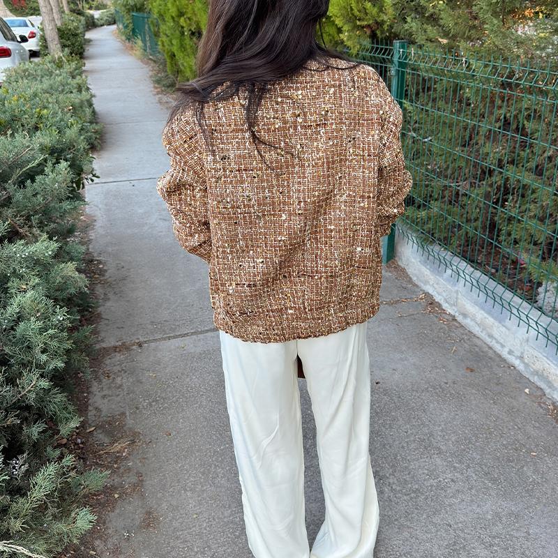 Gold Plaid Jacket