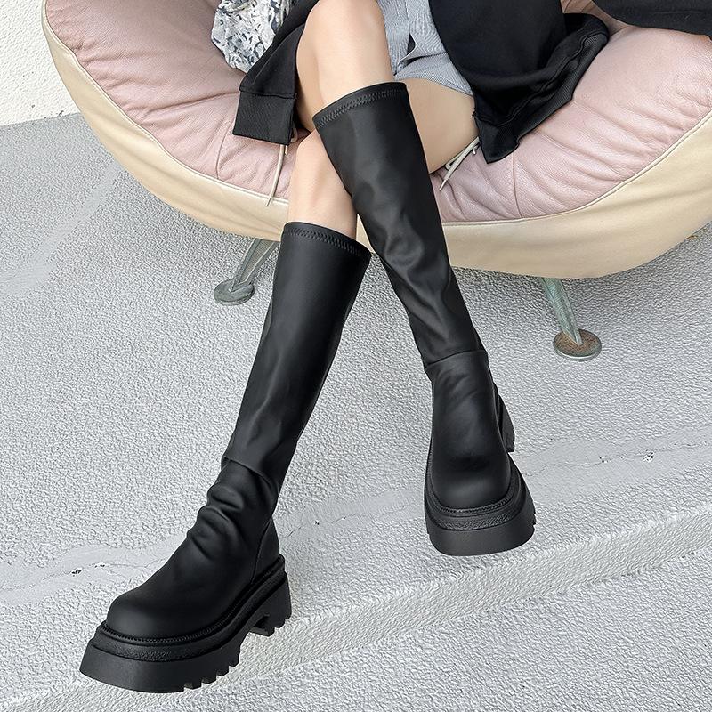 Goth Knee-High Platform Boots