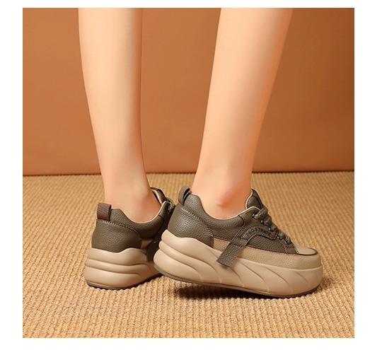 Modern Leather Versatile Muffin Soft Shoes