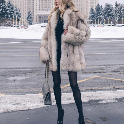 Gray Fur Comfy Coat