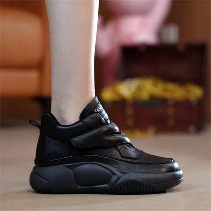 Wedge Casual Leather Soft Sneakers