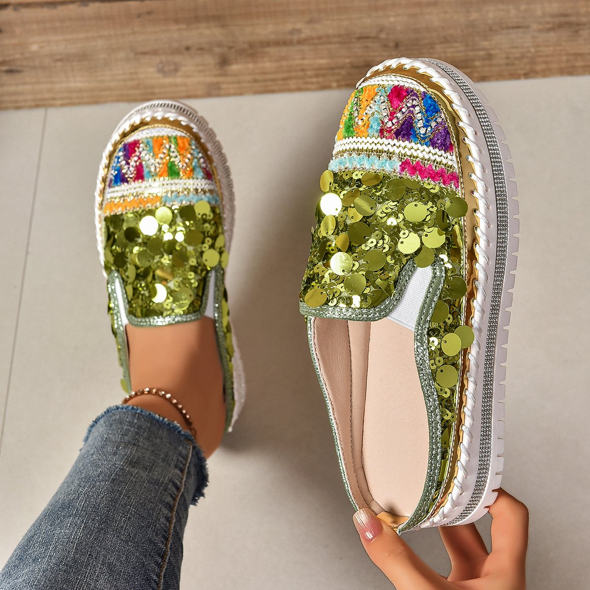Sequins Comfortable Slippers