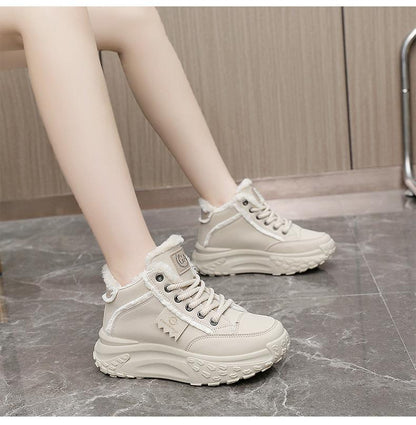 Warm Heightening Lace Up Sport Shoes