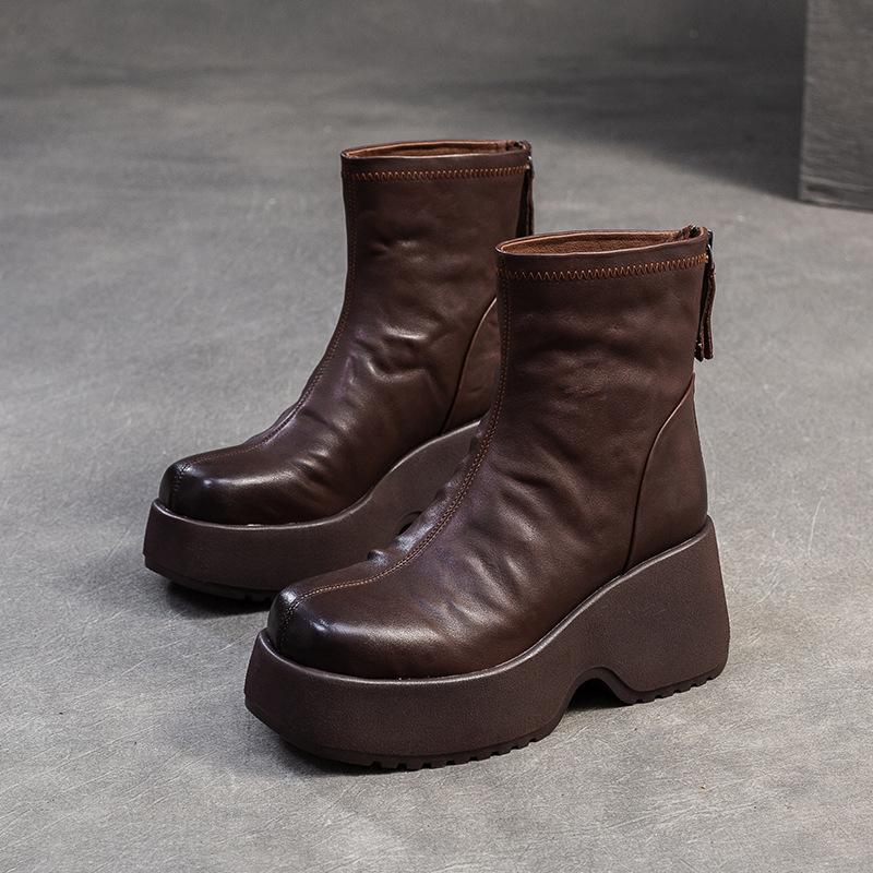 Versatile Leather Martin Boots