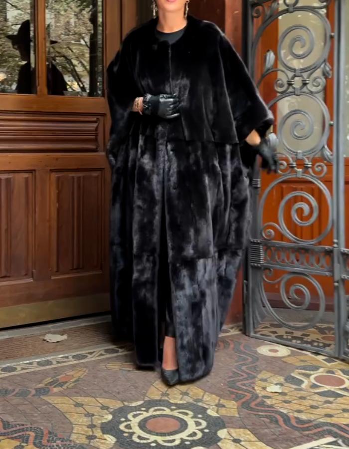 Black Suede Long Coat