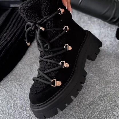 Lace-Up Warm Boots