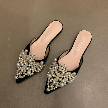 Pearls Flat Slippers