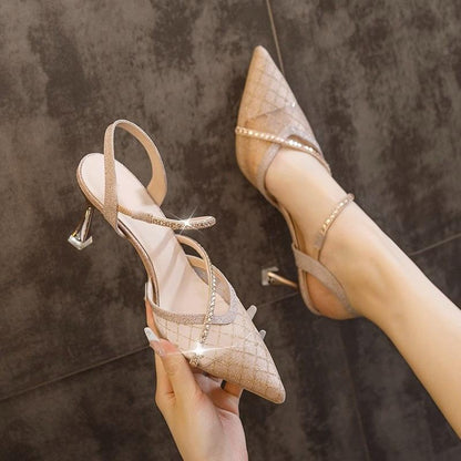 Soft Mesh High-Heel Shoes