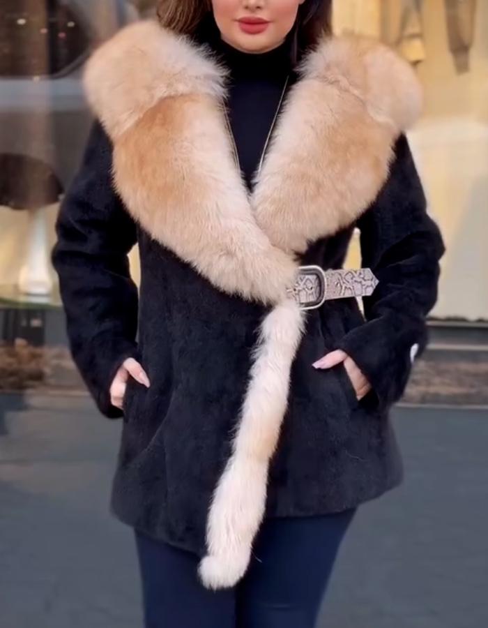 Soft Fur Belted Jacket