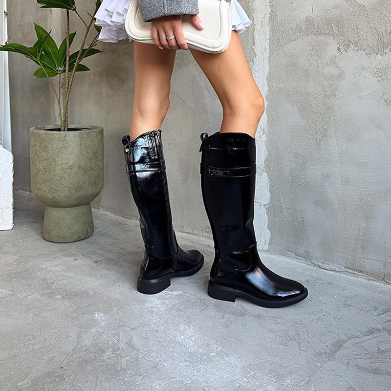 Casual Leather Long Boots