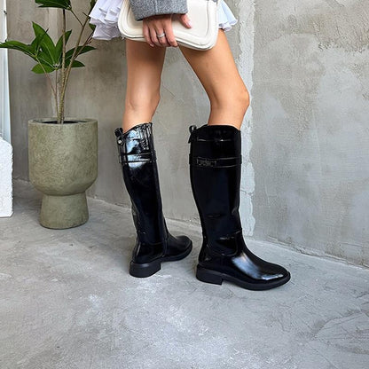 Casual Leather Long Boots