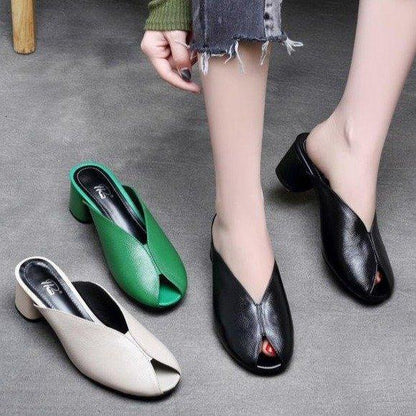 Solid Color Leisure Walking Party Slippers