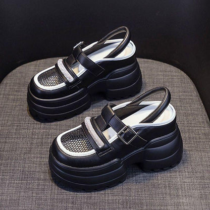 Rhinestone Hollow Mesh Breathable Shoes