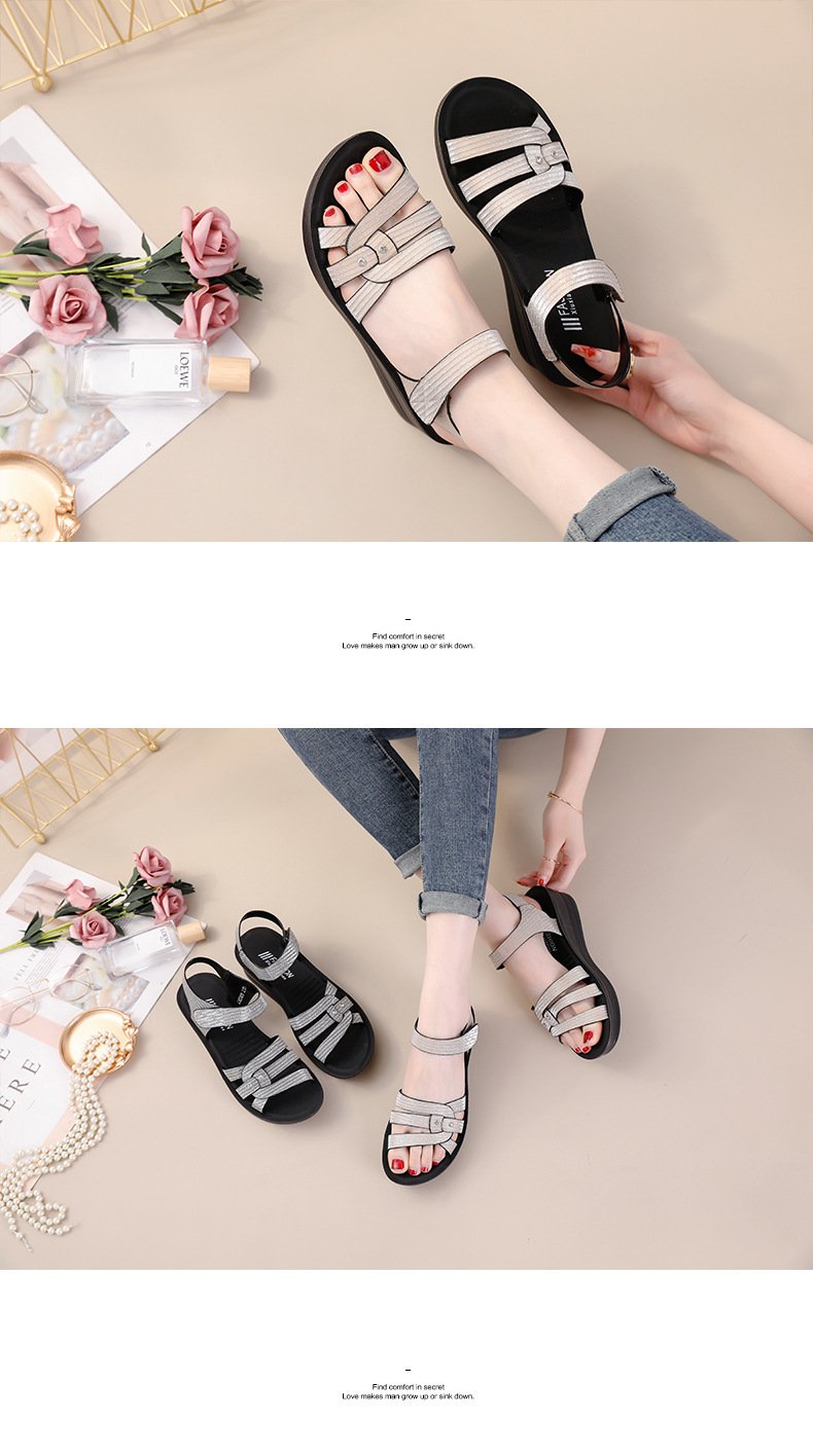 Wedge Bling Casual Thick Sole Sandals