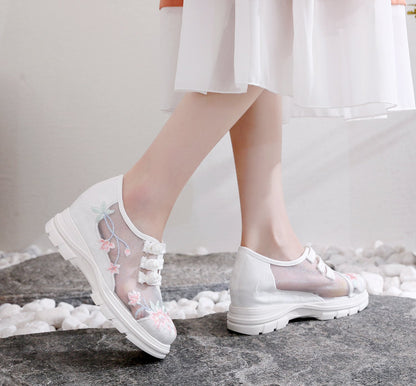 Flower Embroidered Breathable Soft Shoes