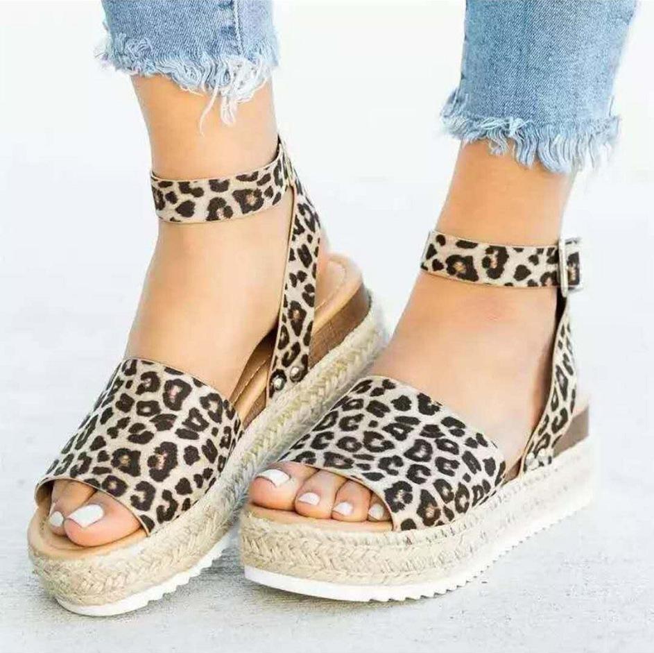 Rope Wedge Heel Fish Mouth Sandals