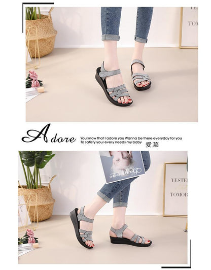 Wedge Bling Casual Thick Sole Sandals