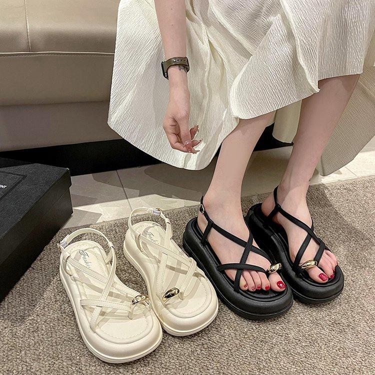 Casual Platform Cross Sandals